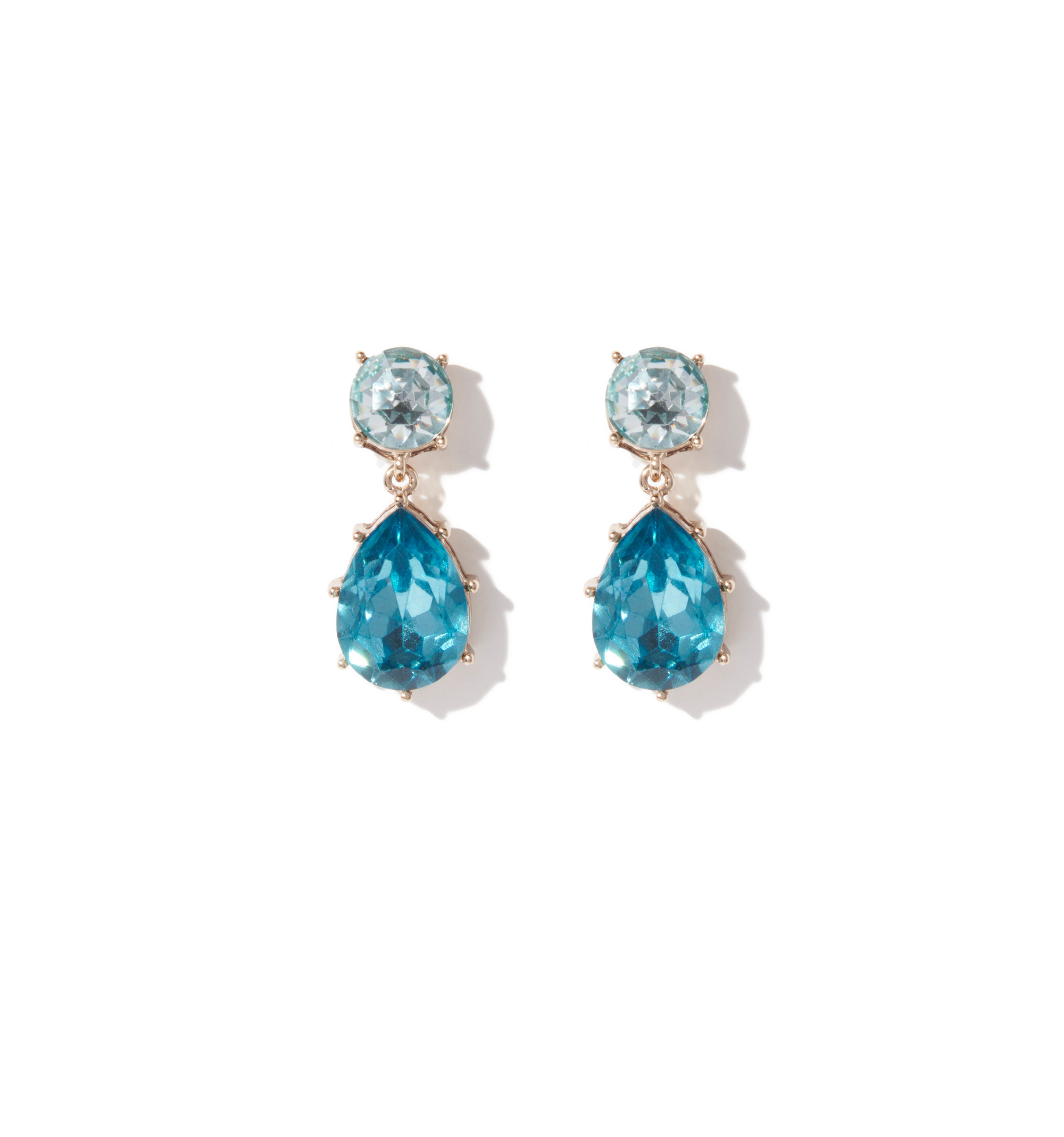 Swarovski Millenia Square Cut Crystal Drop Earrings AquamarineSilver at  John Lewis  Partners