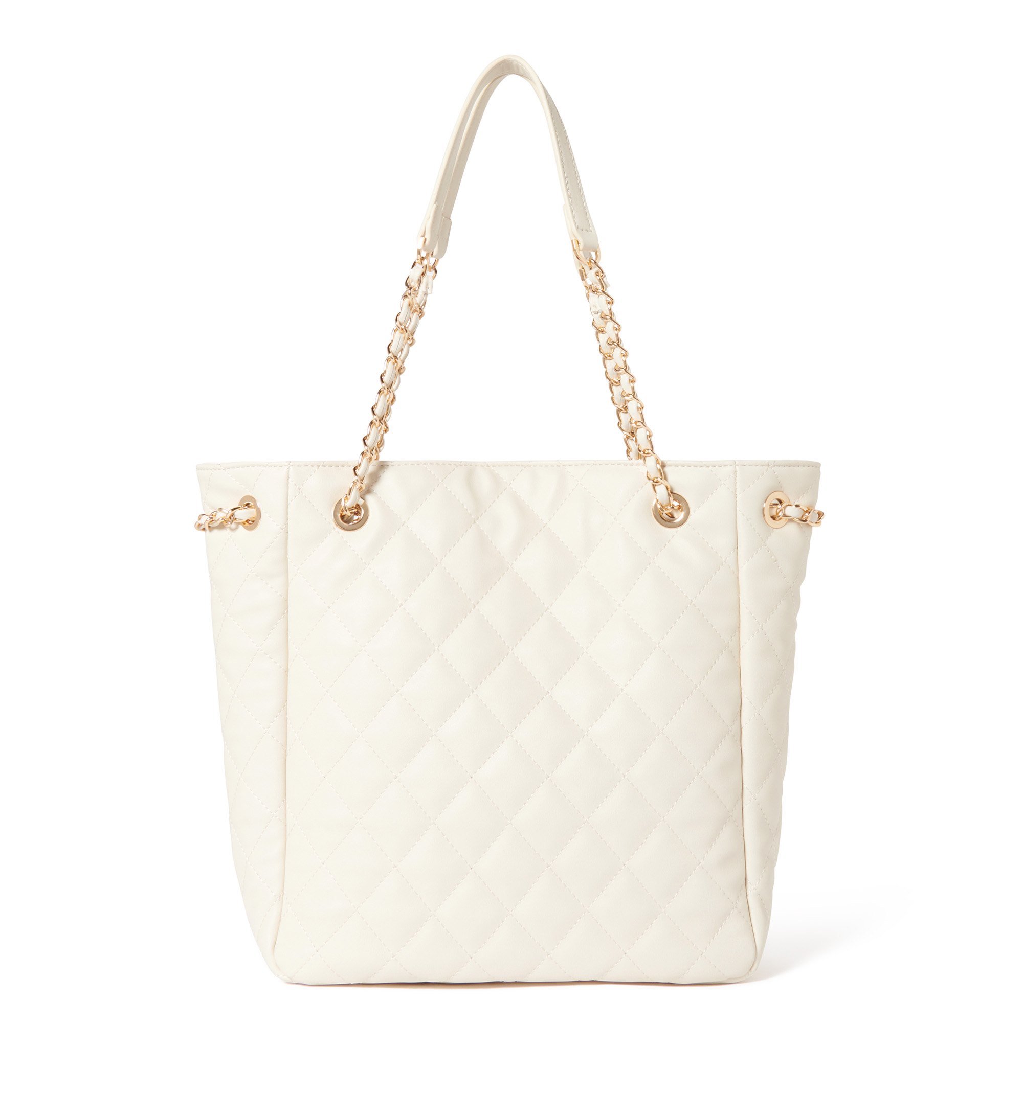 Forever New Erin Quilted Tote Bag In White