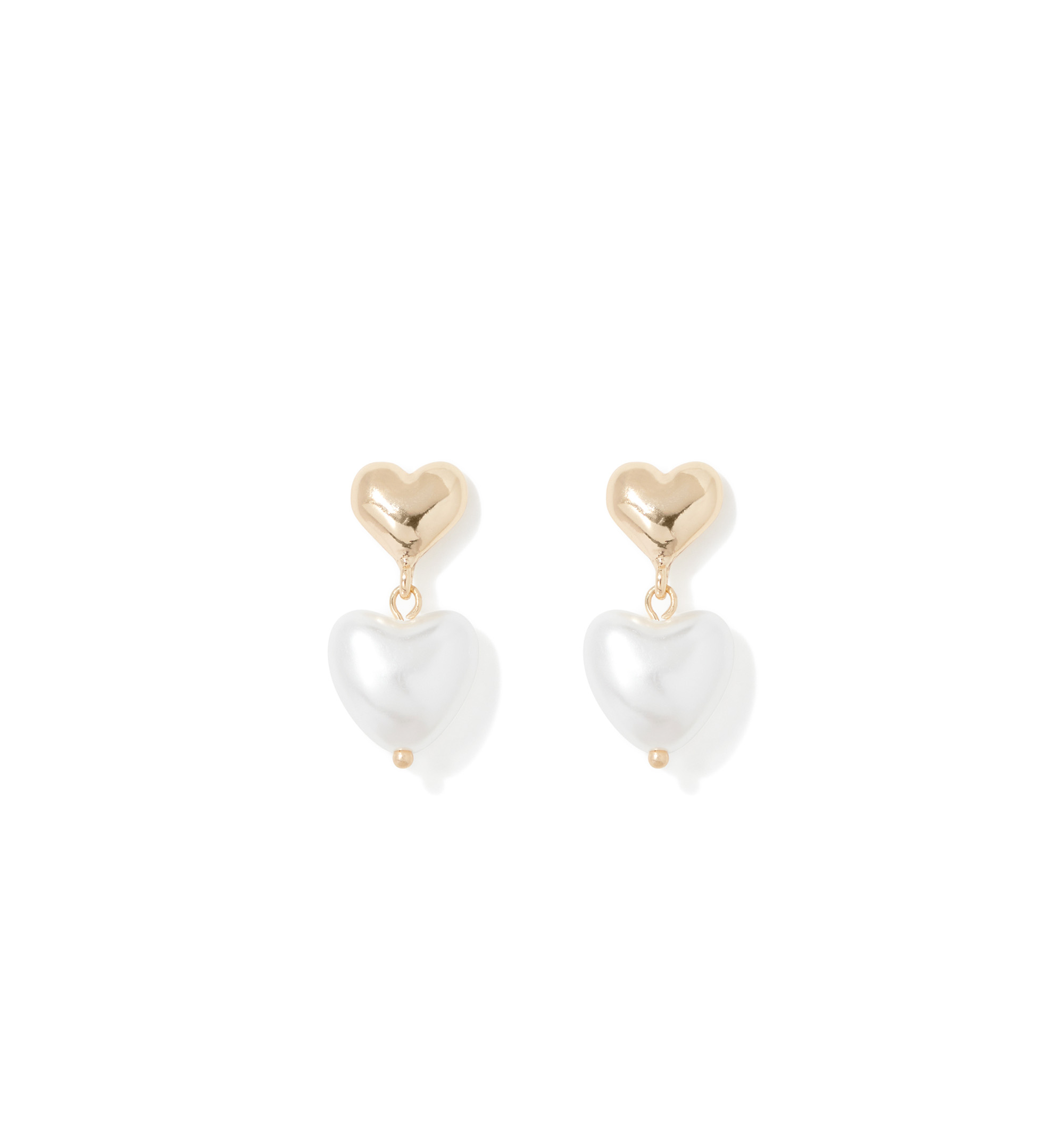 Heart Shaped American Diamond Dangle Earrings