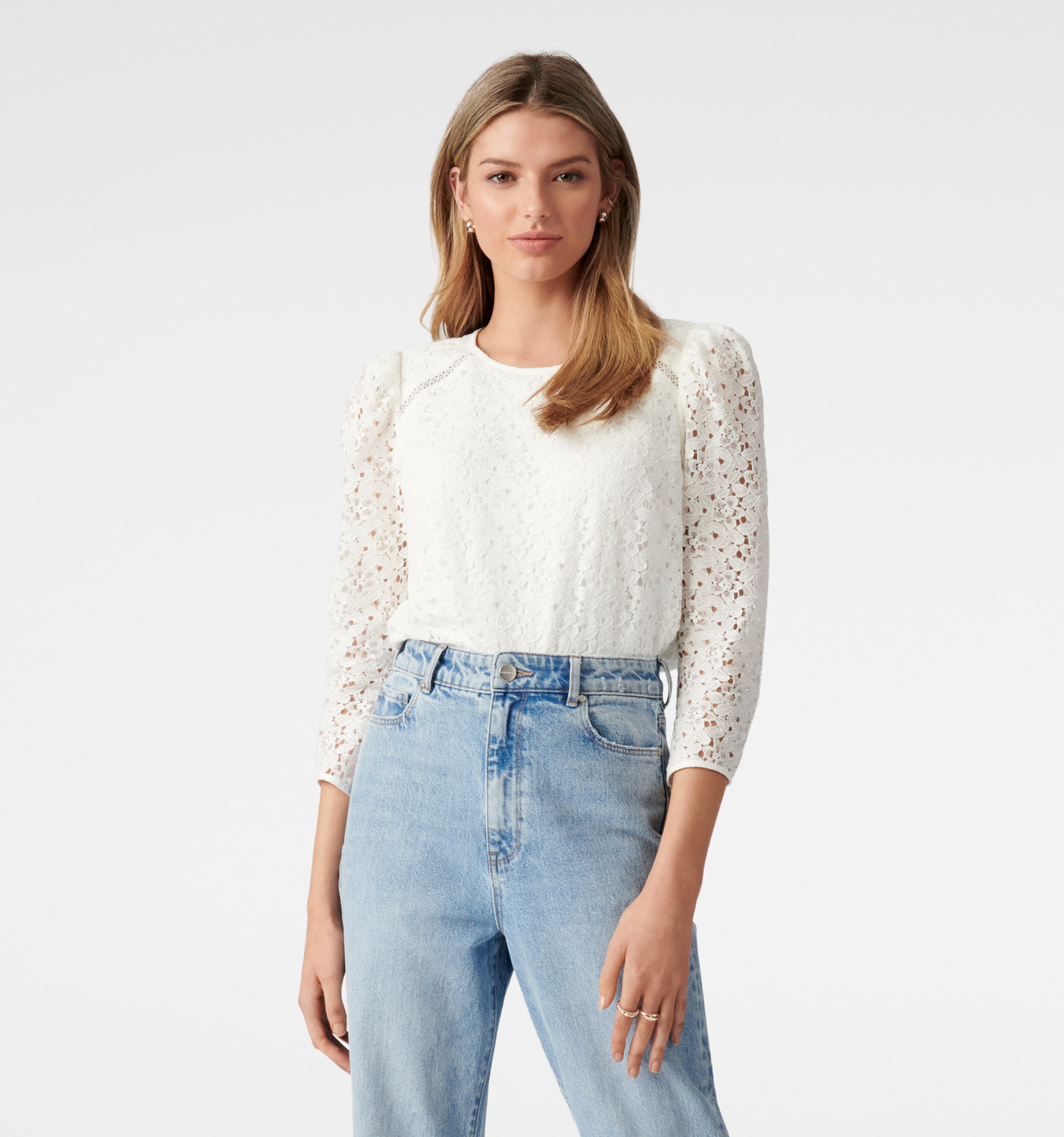 Buy Eve Cotton Lace Trim Blouse - Forever New