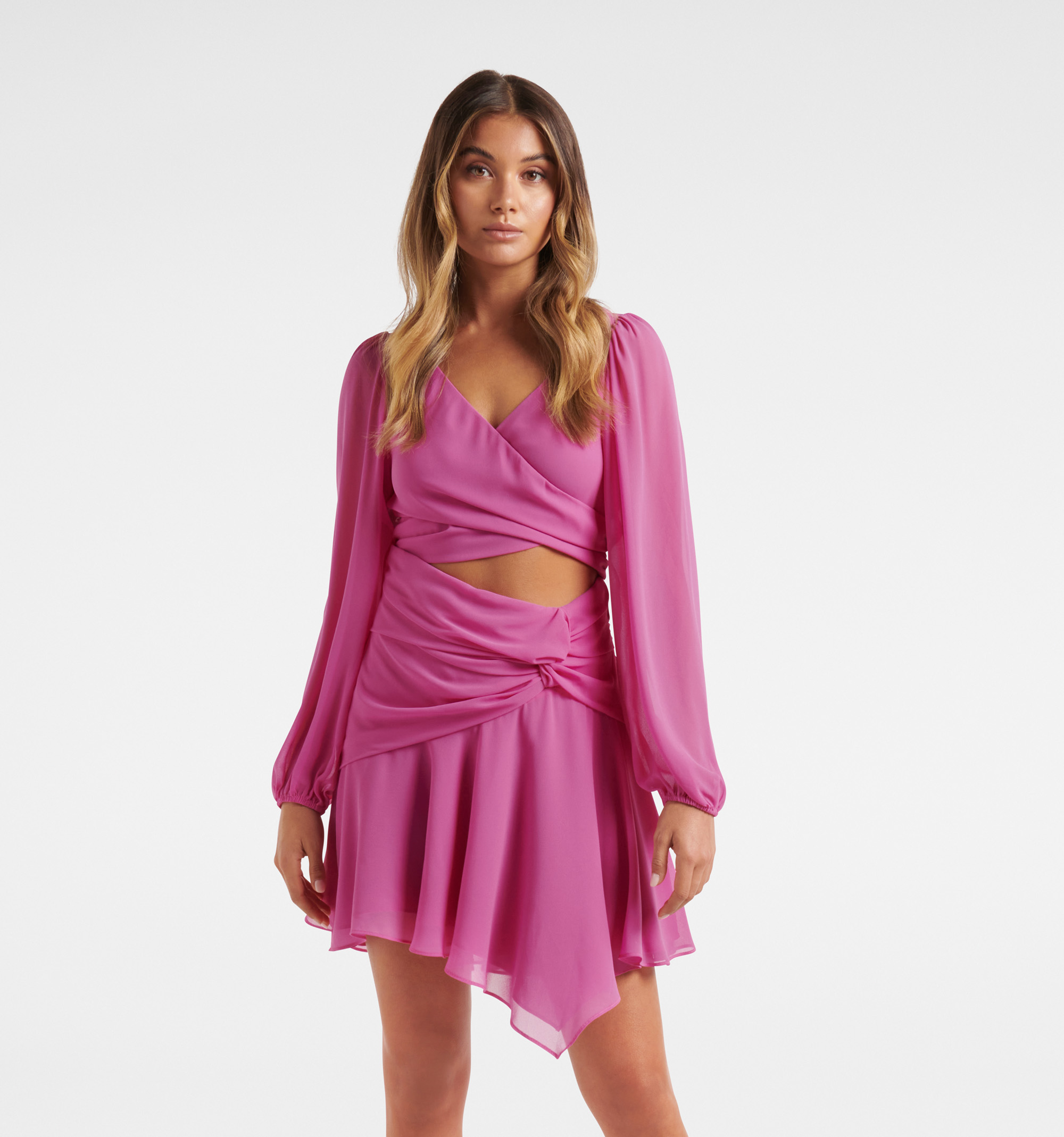 Cut out wrap discount dress