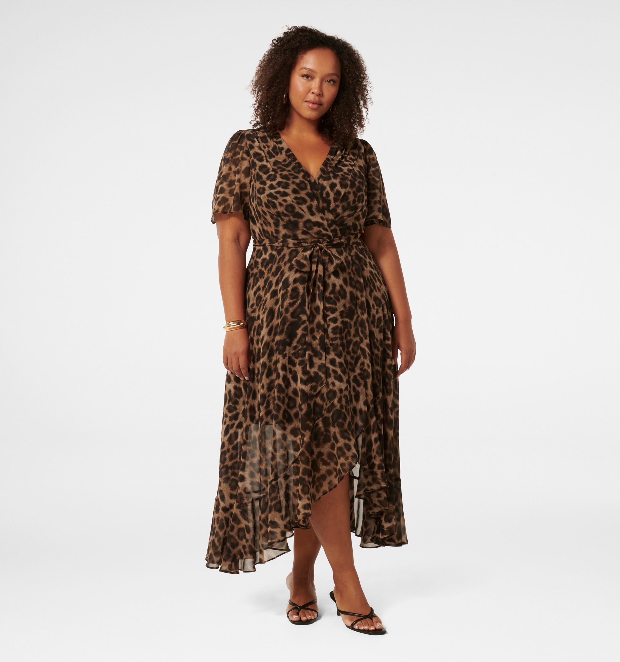 Olivia Curve Wrap Midi Dress