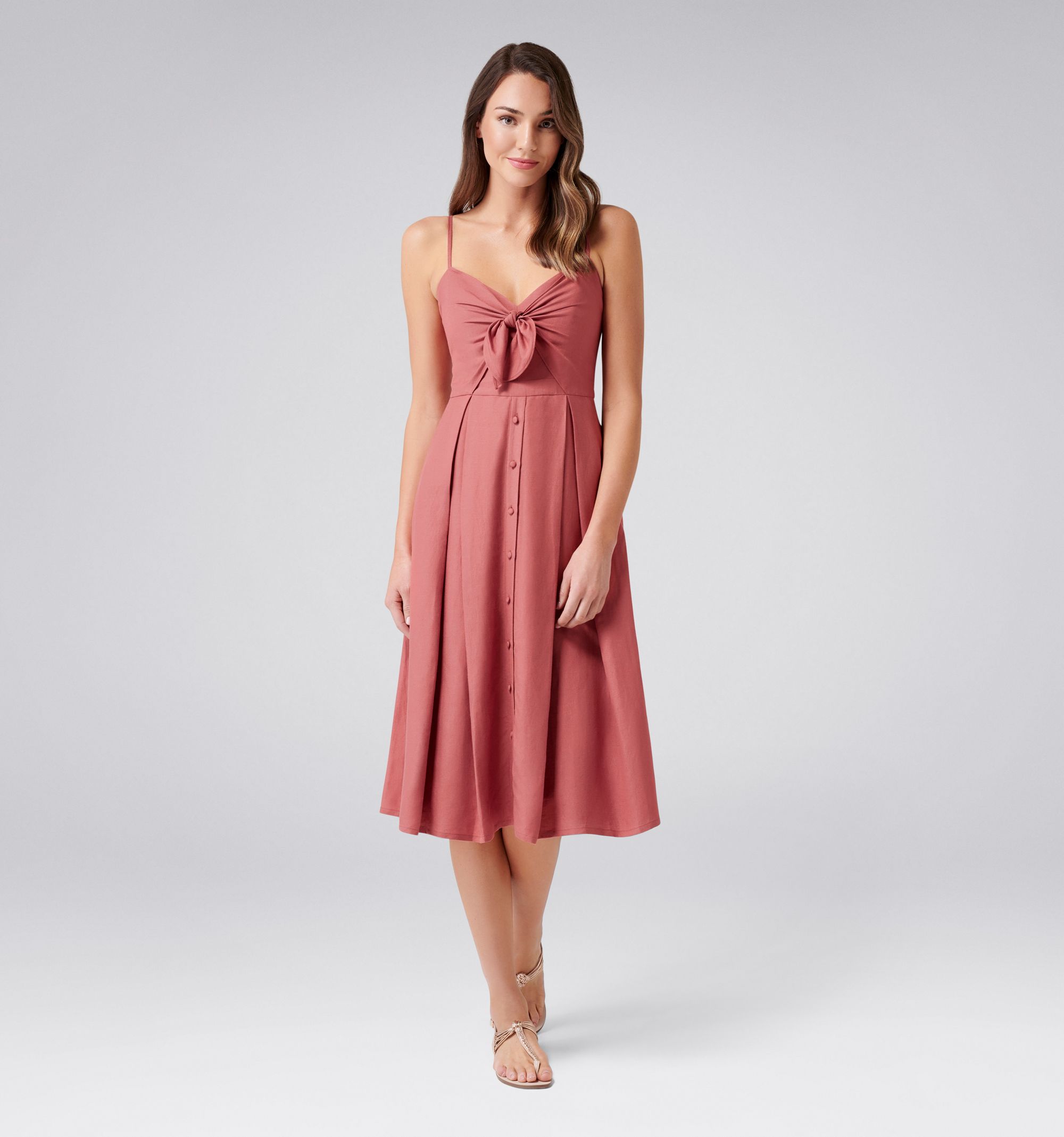 Mia ruffle hotsell tie dress