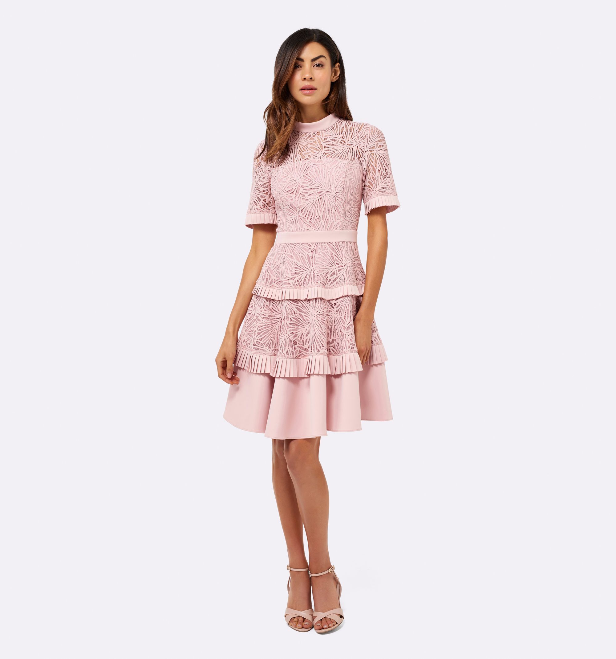 Forever new pink lace hot sale dress